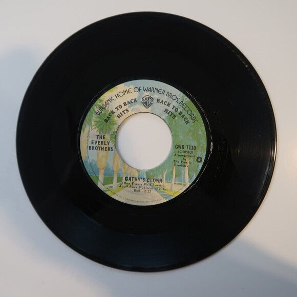 The Everly Brothers Cathy’s Clown & So Sad 7” Vinyl Record 45 RPM - Picture 1 of 4
